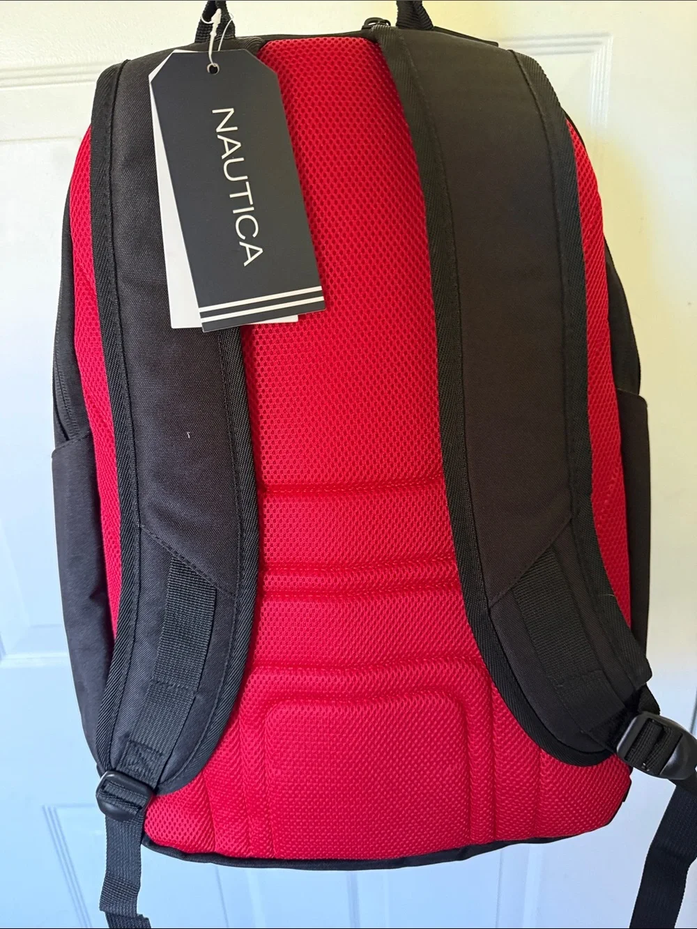 Nautica Black Backpack with Red Trim